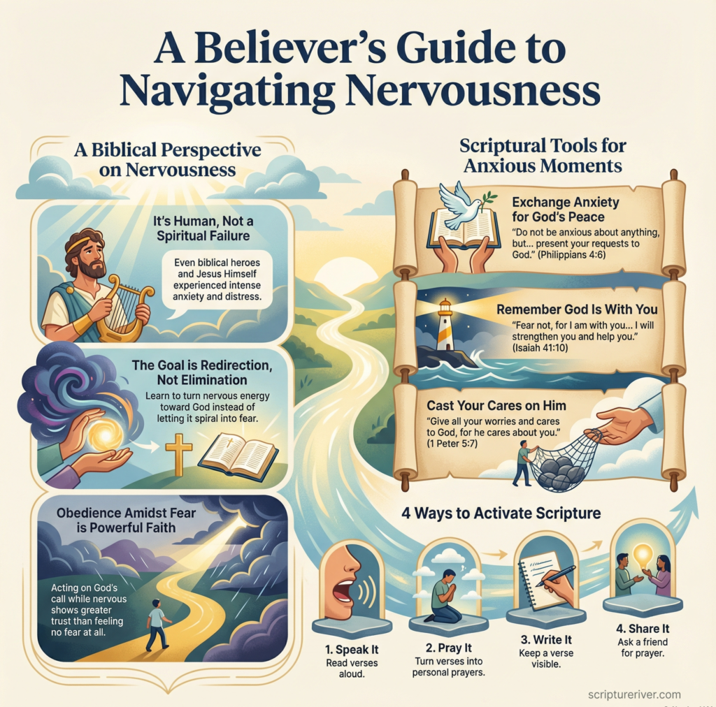 An Image illustrating a believers guide to nervousness