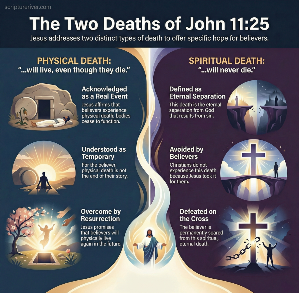 The Two Deaths Jesus Addresses in John 11:25