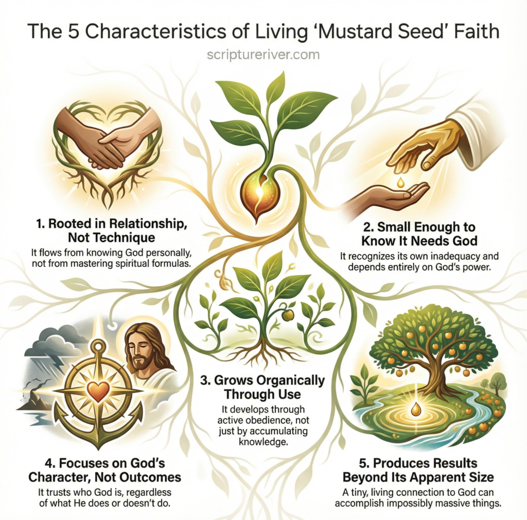5 characteristics of living "mustard seed faith