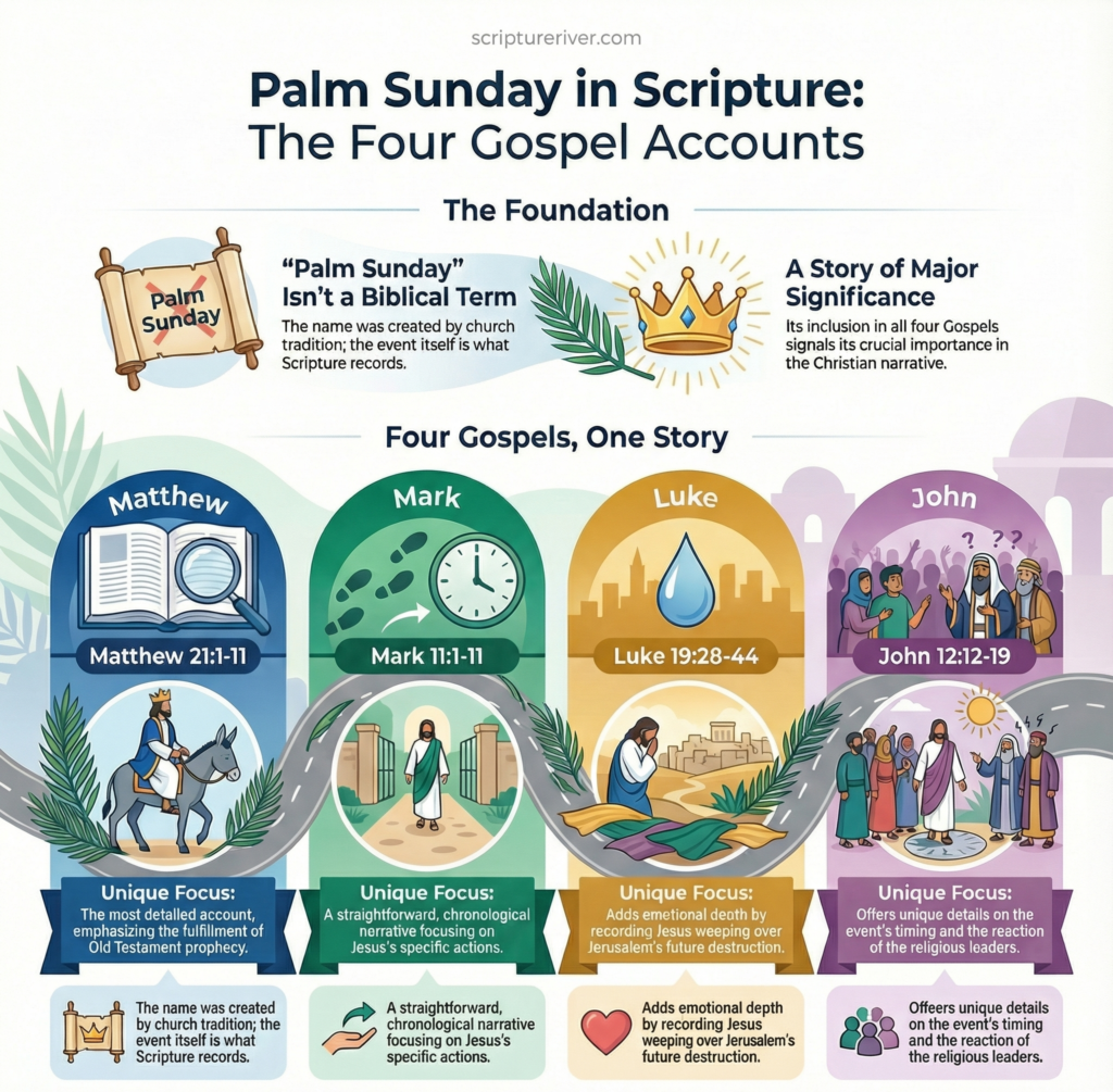 Palm sunday in scripture: The four gospel accounts
