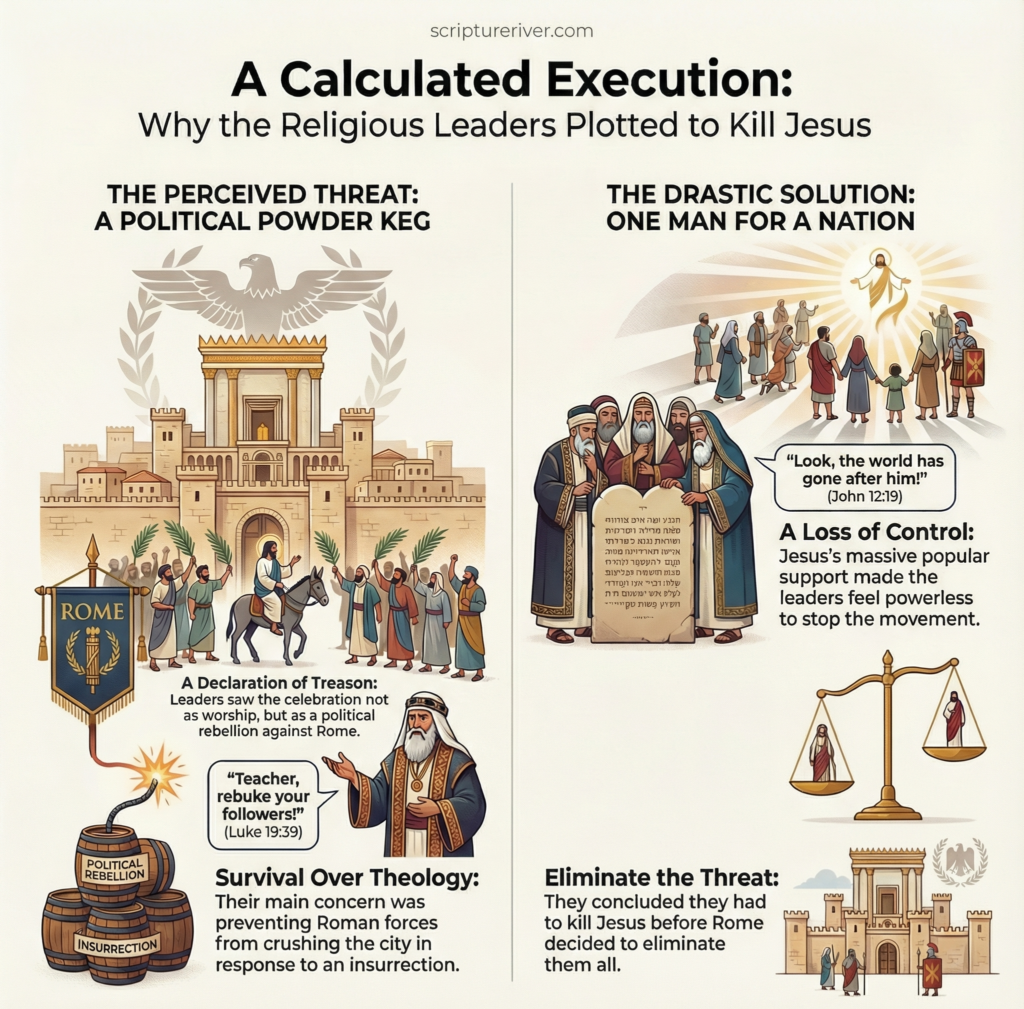 Why the religious leaders plotted to kill Jesus