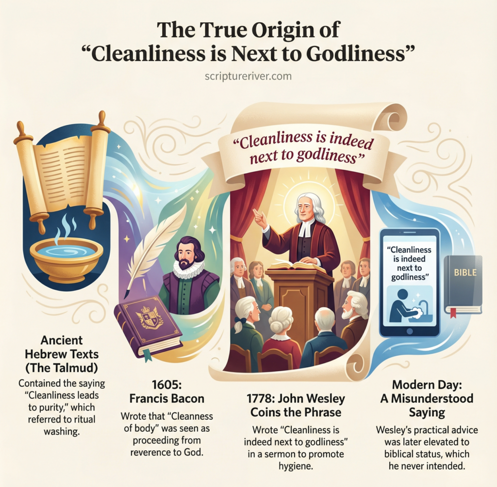 The true origin: Where Cleanliness Is Next to Godliness Actually Comes From