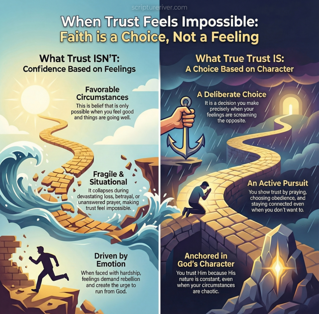 Illustrating faith as a choice and not a feeling