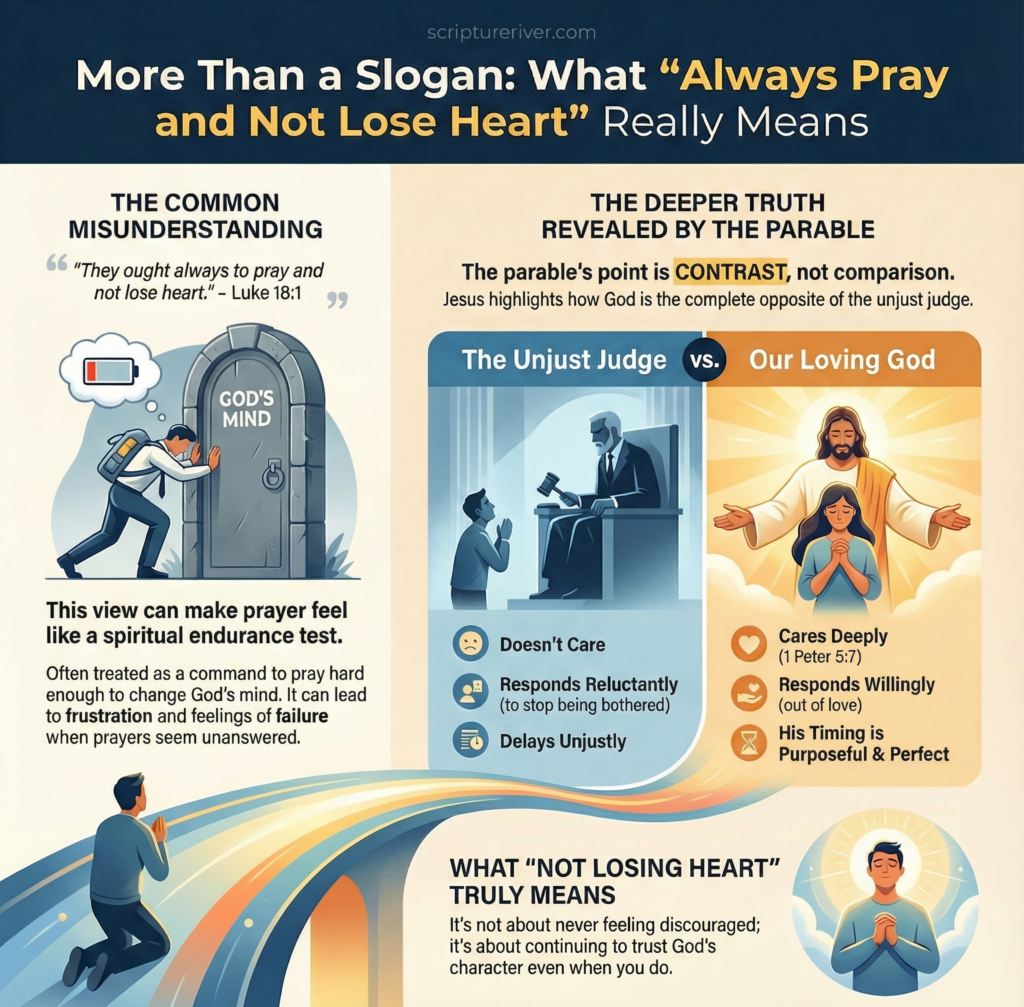 What Luke 18:1 Actually Says