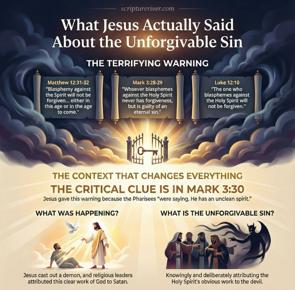 What Jesus Actually Said About the Unforgivable Sin