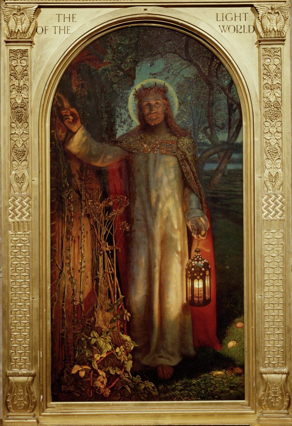 The famous painting "The Light of the World" by William Holman Hunt depicts Jesus knocking on a door with no outside handle