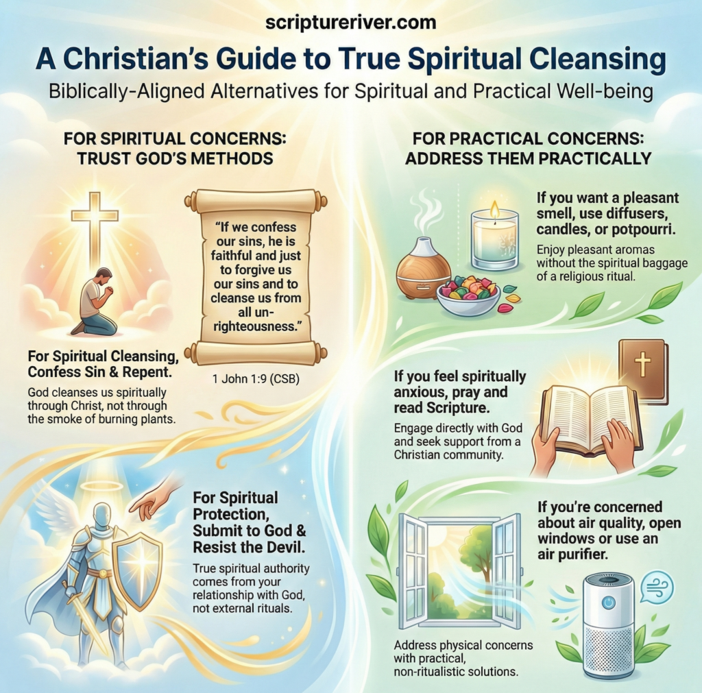 illustrating a Christian guide to true spiritual cleansing