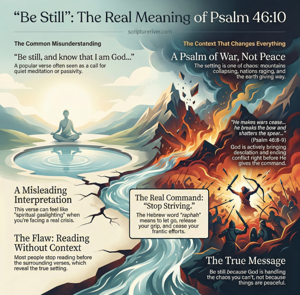 The real meaning of psalm 46:10