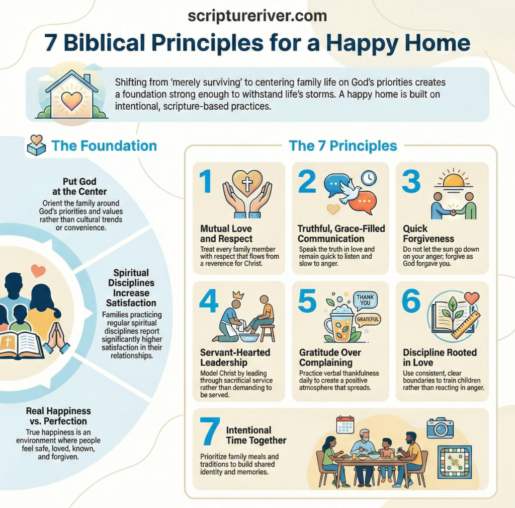 Illustrating The 7 Biblical Principles That Create Happy Homes