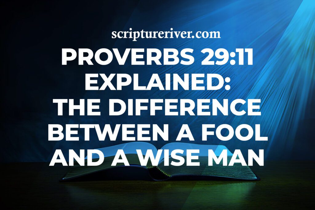 Proverbs 29:11 Explained: The Difference Between A Fool and a Wise Man ...