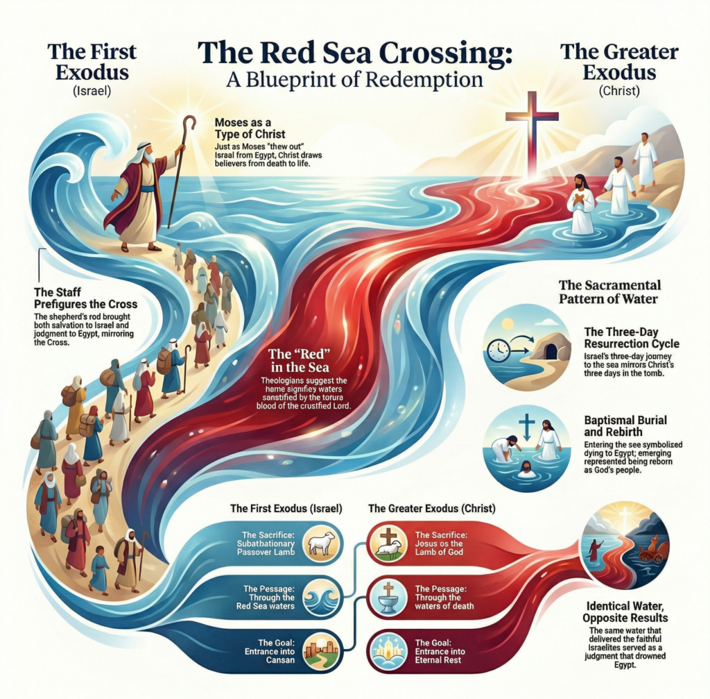 Illustration of the Red Sea Crossing Redemption Blueprint